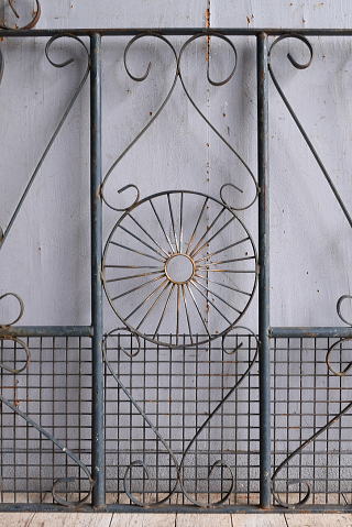 イギリス アンティーク アイアンフェンス ゲート柵 ガーデニング 12714