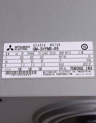 三菱　MTSUBISHI ギアーモーター GM-SHYMB-RR　10563
