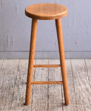 イギリス アンティーク家具 木製　ハイスツール　 椅子 10591