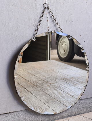 イギリス アンティーク　 壁掛けミラー 鏡　10659