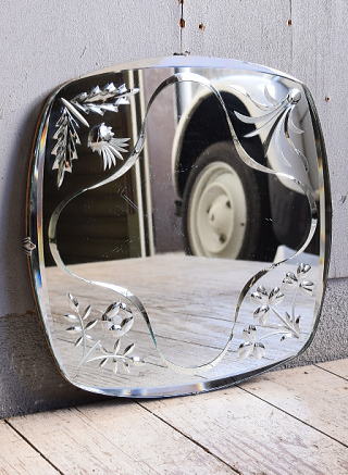 イギリス アンティーク　 壁掛けミラー 鏡　10660