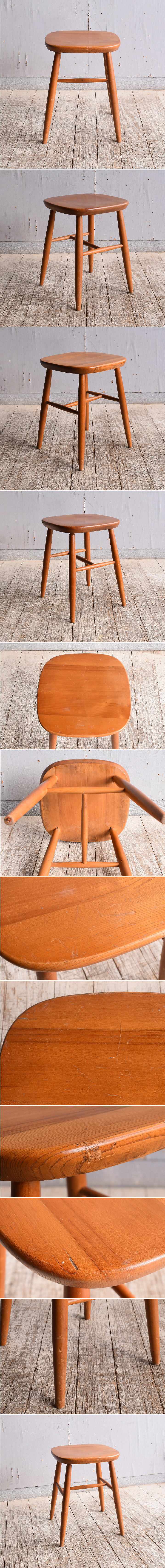 イギリス アンティーク家具 木製　スツール　 椅子 10661