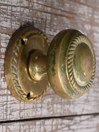 イギリス アンティーク 真鍮製ドアノブ 建具金物 取っ手　10669