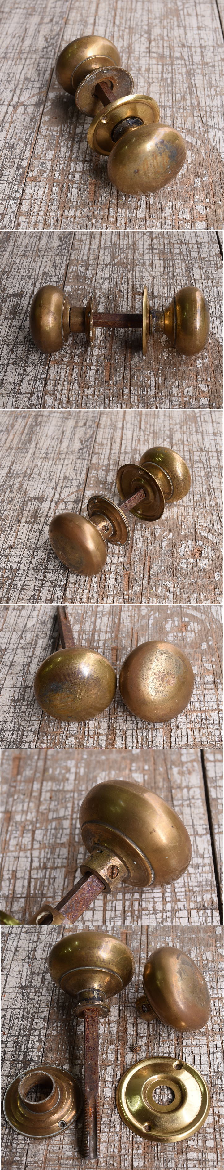 イギリス アンティーク 真鍮製 ドアノブ 建具金物 握り玉 10674