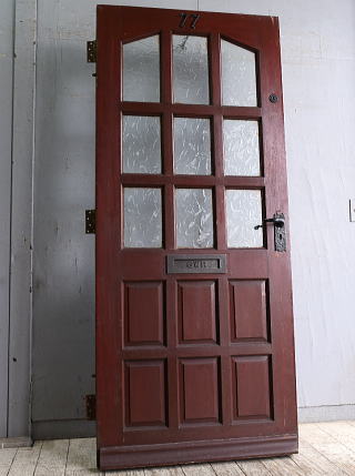 イギリス アンティーク ガラス入りドア 扉 建具 10792