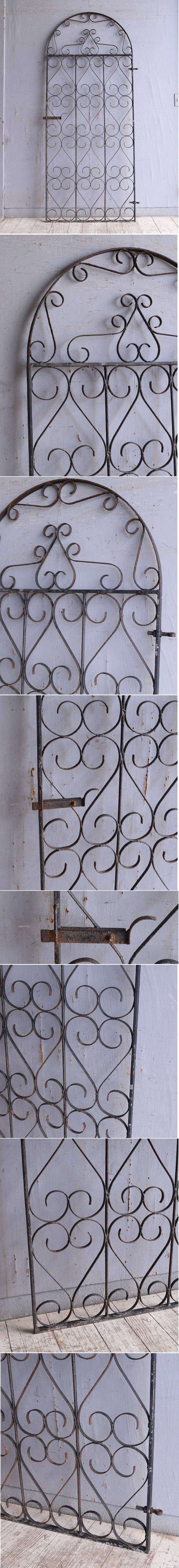 イギリスアンティーク アイアンフェンス ゲート柵 ガーデニング 10794