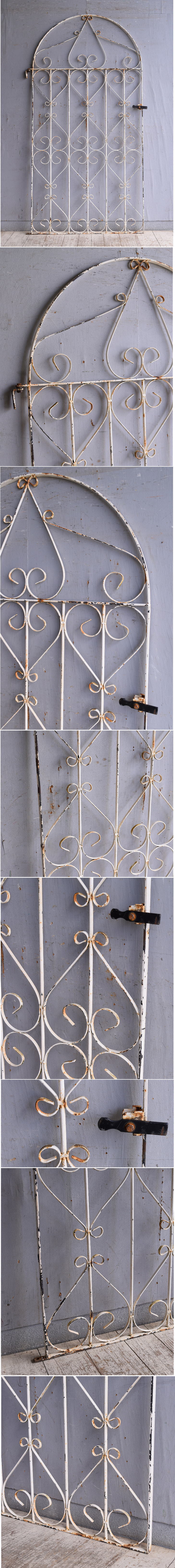 イギリスアンティーク アイアンフェンス ゲート柵 ガーデニング 10795