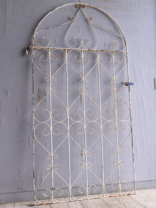 イギリスアンティーク アイアンフェンス ゲート柵 ガーデニング 10795