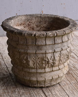 イギリス アンティーク セメント製 プランター 植木鉢 10800