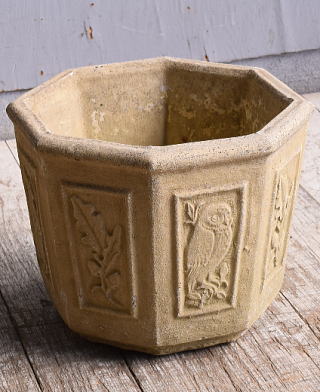 イギリス アンティーク セメント製 プランター 植木鉢 10835