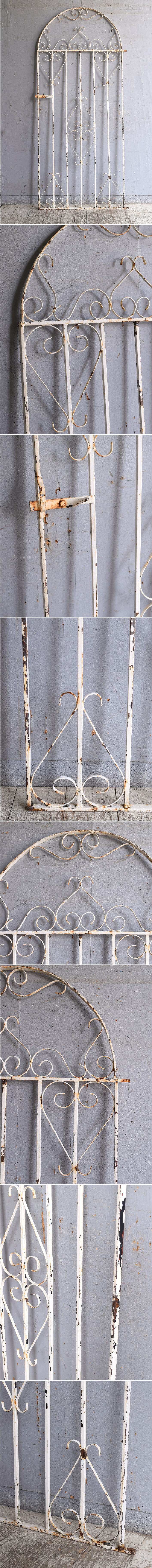 イギリスアンティーク アイアンフェンス ゲート柵 ガーデニング 10843