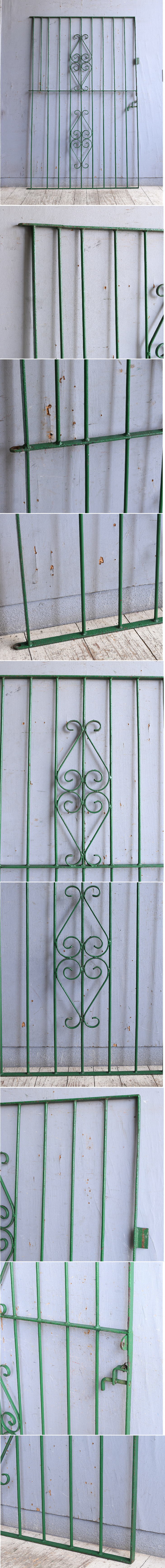 イギリスアンティーク アイアンフェンス ゲート柵 ガーデニング 10848