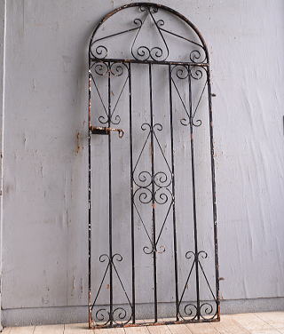 イギリスアンティーク アイアンフェンス ゲート柵 ガーデニング 10852