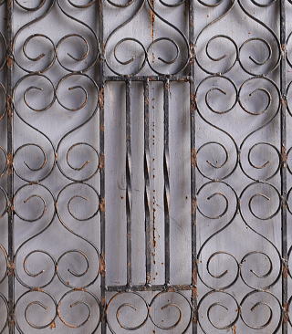 イギリスアンティーク アイアンフェンス ゲート柵 ガーデニング 10871