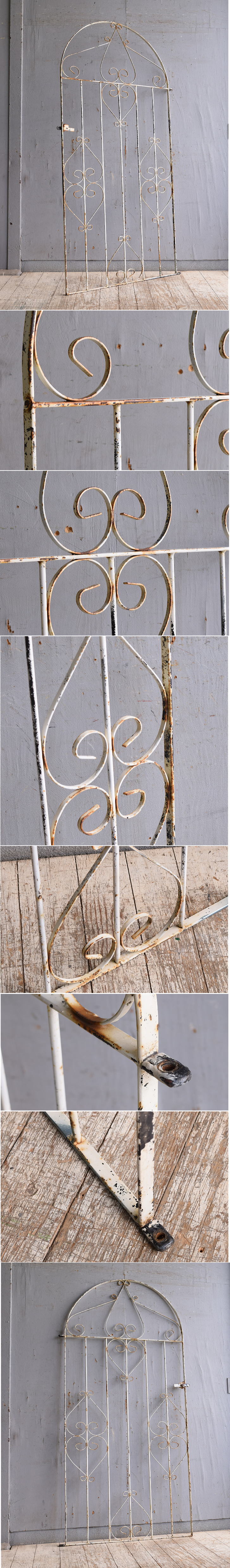 イギリスアンティーク アイアンフェンス ゲート柵 ガーデニング 10912