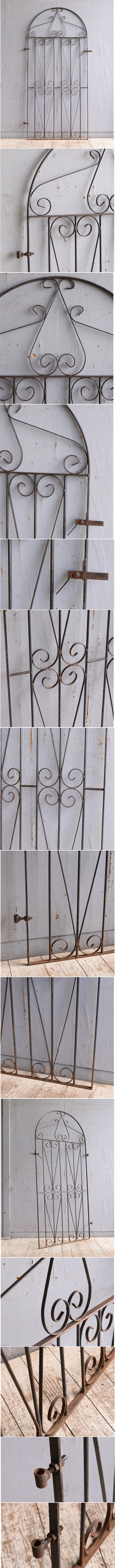 イギリスアンティーク アイアンフェンス ゲート柵 ガーデニング 10914