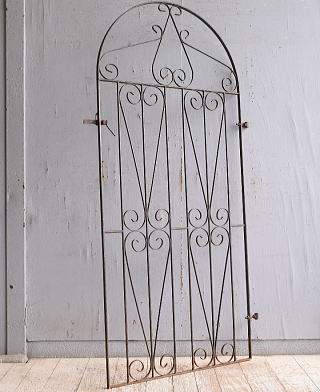 イギリスアンティーク アイアンフェンス ゲート柵 ガーデニング 10914