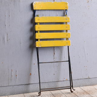 フレンチ アンティーク フォールディング ガーデンチェア 椅子 10920