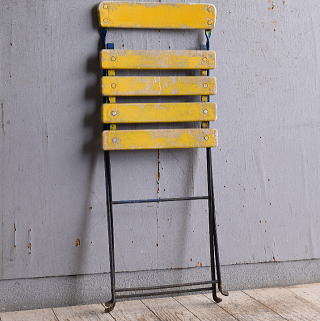 フレンチ アンティーク フォールディング ガーデンチェア 椅子 10921