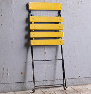 フレンチ アンティーク フォールディング ガーデンチェア 椅子 10922