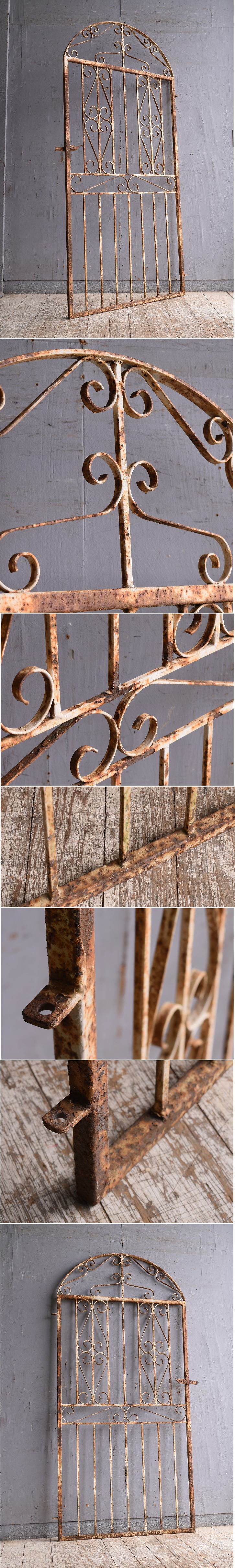 イギリスアンティーク アイアンフェンス ゲート柵 ガーデニング 10974