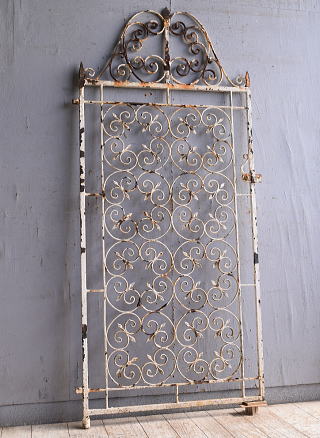 イギリスアンティーク アイアンフェンス ゲート柵 ガーデニング 10975