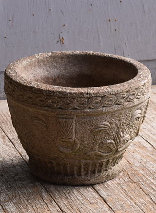 イギリス　アンティーク　セメント製　プランター　植木鉢　10980