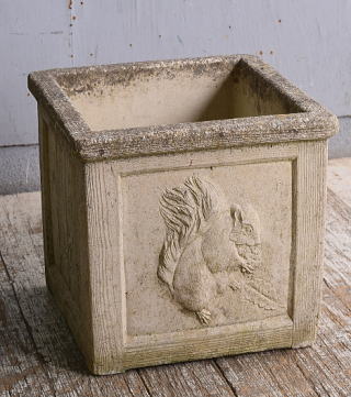 イギリス　アンティーク　セメント製　プランター　植木鉢　10983