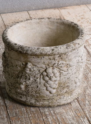 イギリス　アンティーク　セメント製　プランター　植木鉢　10985