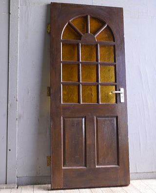 イギリス アンティーク ガラス入りドア 扉 建具 10998