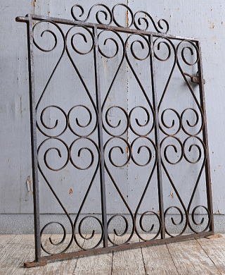 イギリスアンティーク アイアンフェンス ゲート柵 ガーデニング 11091