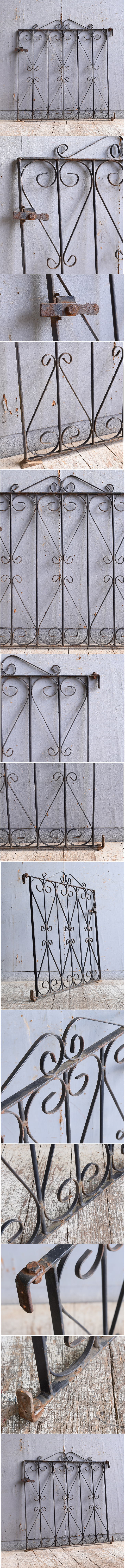 イギリス アンティーク アイアンフェンス ゲート柵 11117