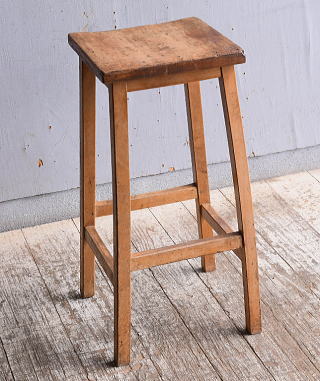 イギリス アンティーク家具 木製　ハイスツール　 椅子 11136