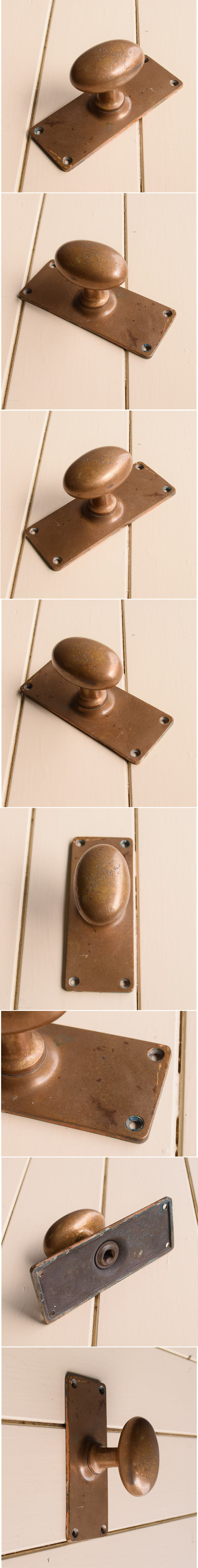 イギリス アンティーク 真鍮製 ドアノブ 建具金物 11153