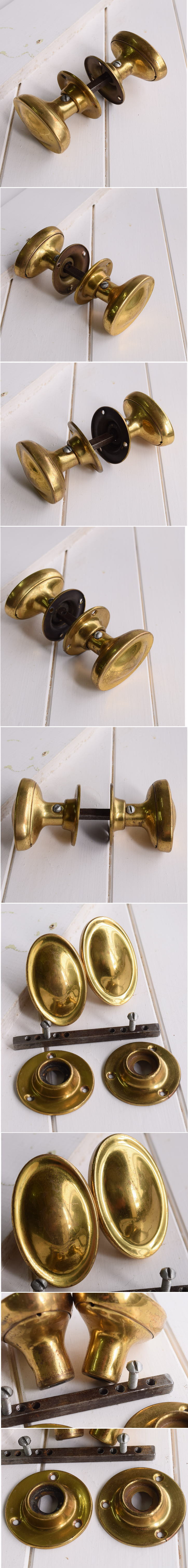 イギリス アンティーク 真鍮製 ドアノブ 建具金物 握り玉 11157