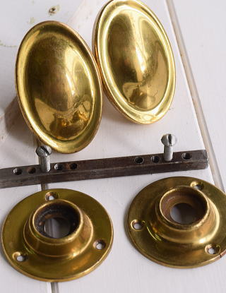 イギリス アンティーク 真鍮製 ドアノブ 建具金物 握り玉 11157
