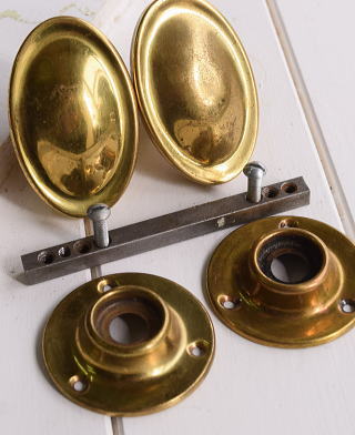 イギリス アンティーク 真鍮製 ドアノブ 建具金物 握り玉 11158