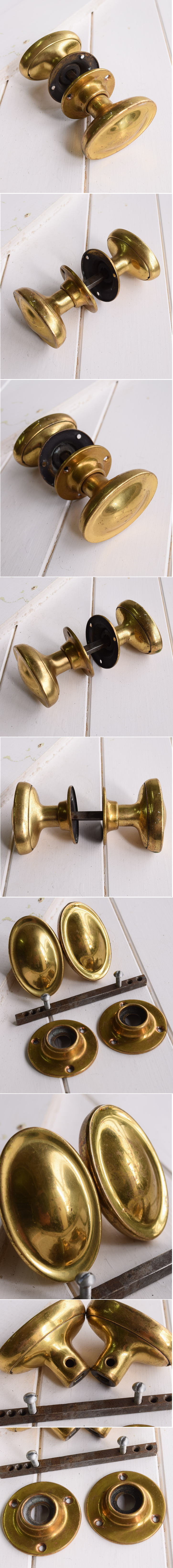 イギリス アンティーク 真鍮製 ドアノブ 建具金物 握り玉 11159