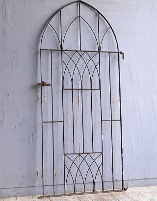 イギリスアンティーク アイアンフェンス ゲート柵 ガーデニング 11183