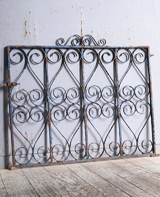 イギリスアンティーク アイアンフェンス ゲート柵 ガーデニング 11204