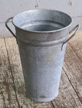 イギリス アンティーク ブリキ製 ラワーポット　ガーデン 11238