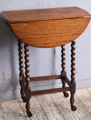 イギリス アンティーク 木製テーブル　ゲートレッグテーブル　11241