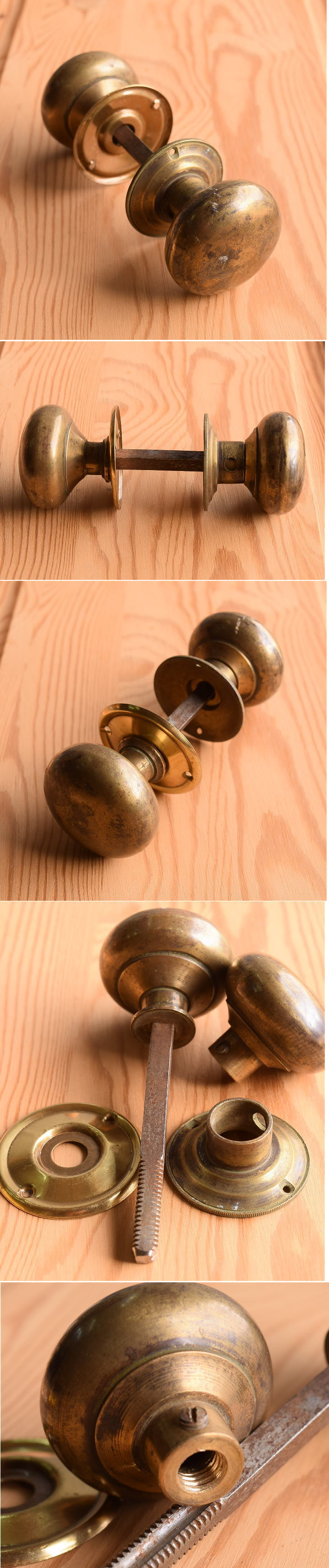 イギリス アンティーク 真鍮製 ドアノブ 建具金物 握り玉 11265