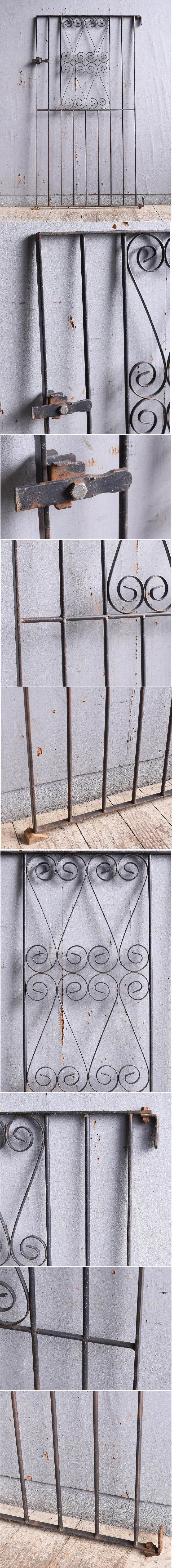 イギリスアンティーク アイアンフェンス ゲート柵 ガーデニング 11267