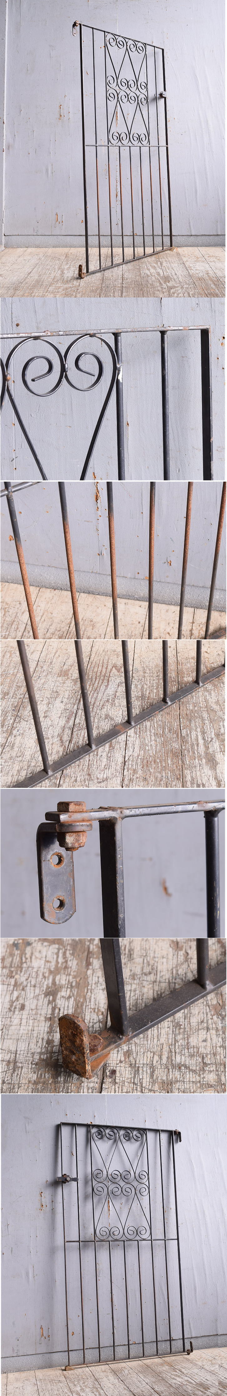 イギリスアンティーク アイアンフェンス ゲート柵 ガーデニング 11267