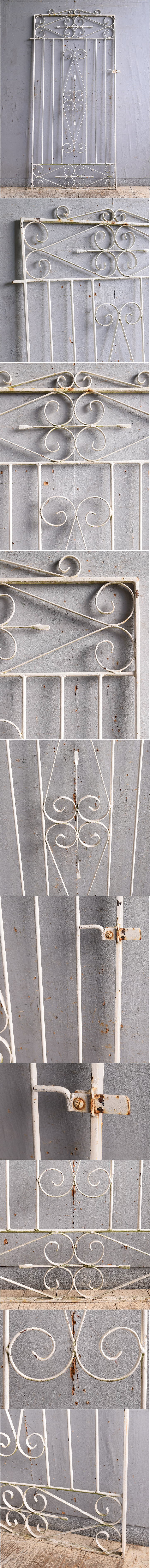 イギリスアンティーク アイアンフェンス ゲート柵 ガーデニング 11268