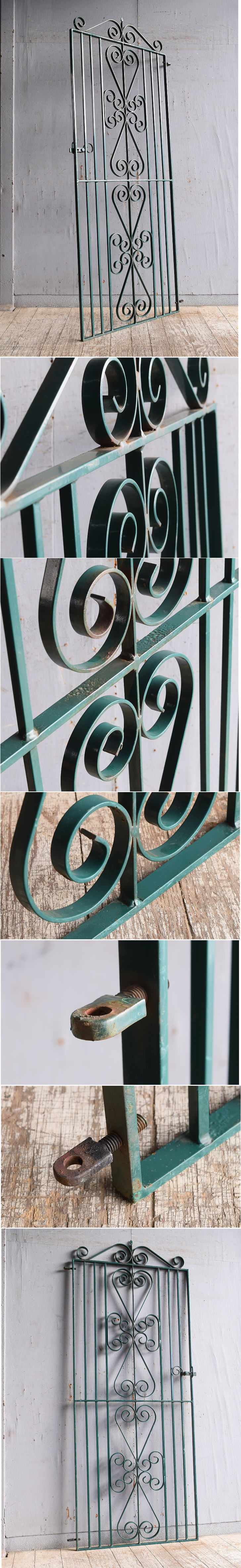 イギリス アンティーク アイアンフェンス ゲート柵 11276