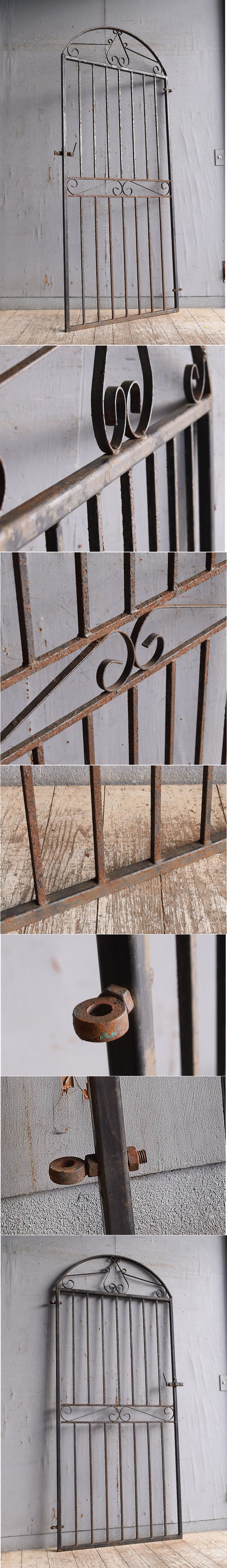 イギリス アンティーク アイアンフェンス ゲート柵 11277