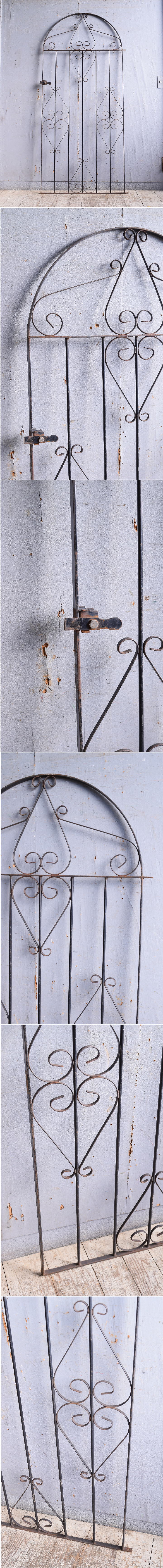 イギリス アンティーク アイアンフェンス ゲート柵 11279