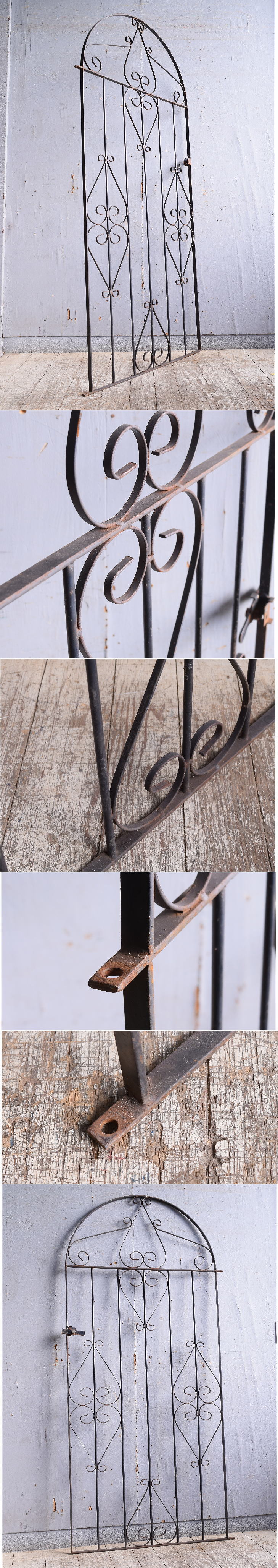 イギリス アンティーク アイアンフェンス ゲート柵 11279